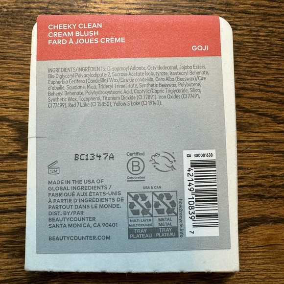 Beautycounter Cheeky Clean Cream Blush Refill, Goji, NWT - Picture 2 of 2